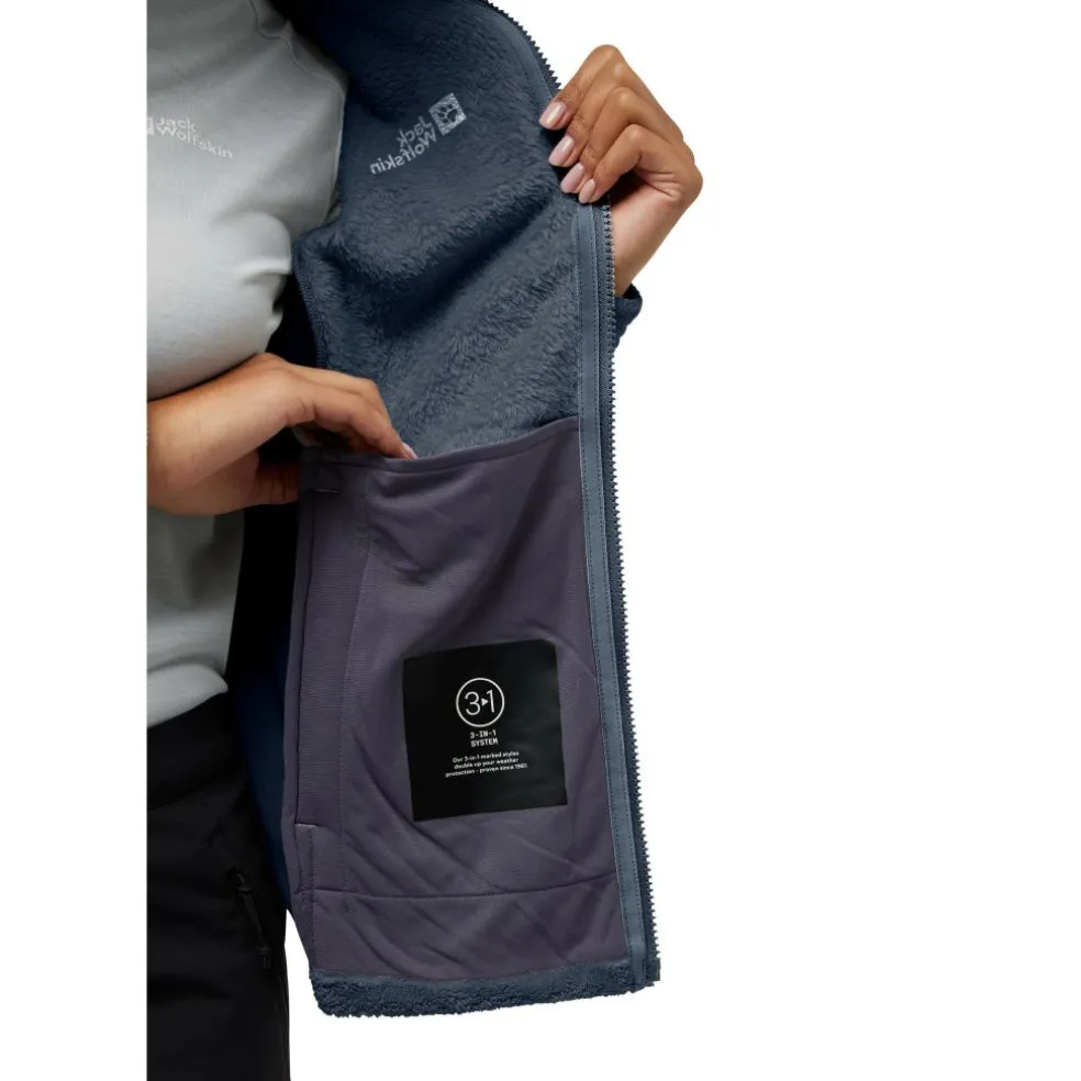 Jack Wolfskin Rotwand fleece vest dames midnight sky