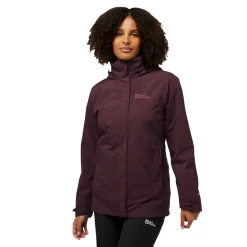 Jack Wolfskin  Rotwand 3-in-1 outdoor jack dames amaranth