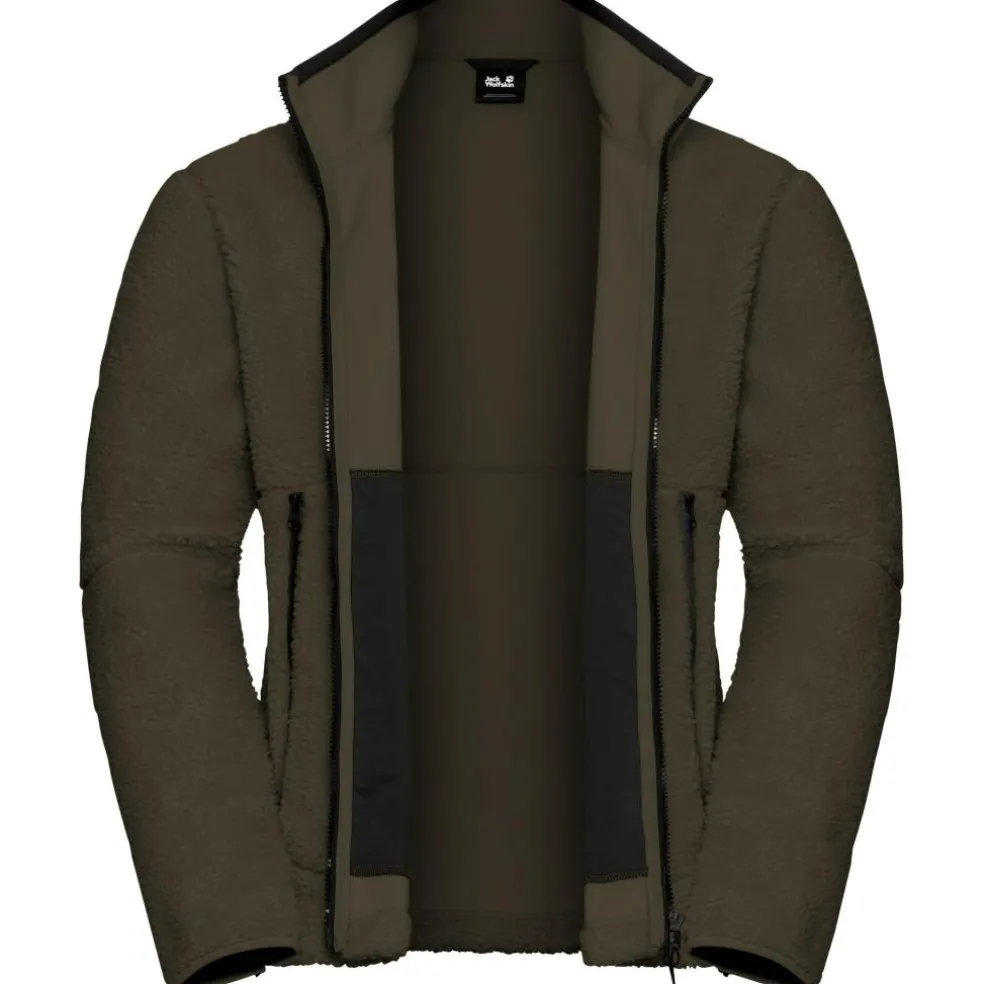 Jack Wolfskin Stone Lite fleece vest heren obsidian moss