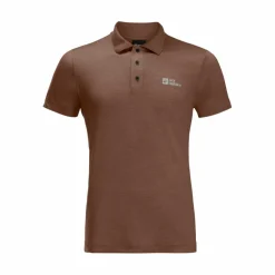 Jack Wolfskin Travel polo heren dark rust heather