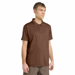Jack Wolfskin  Travel polo heren dark rust heather