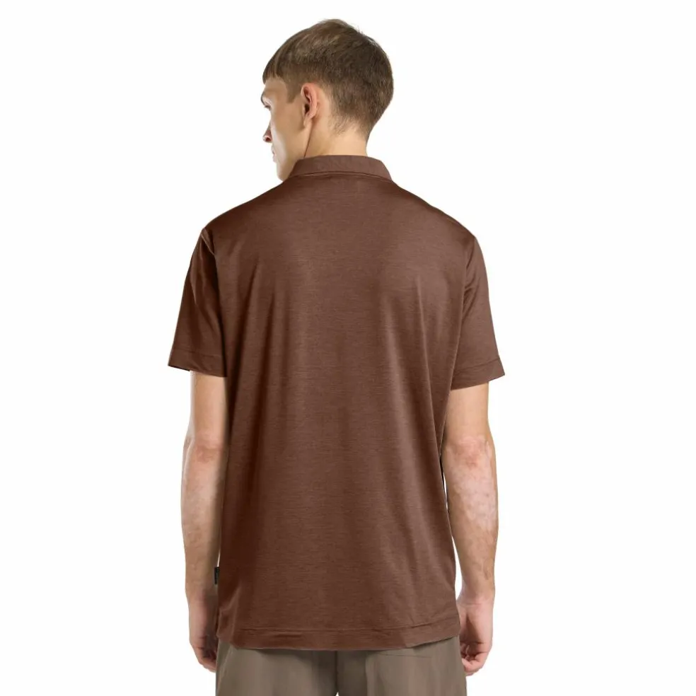 Jack Wolfskin Travel polo heren dark rust heather