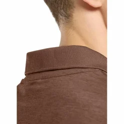 Jack Wolfskin Travel polo heren dark rust heather