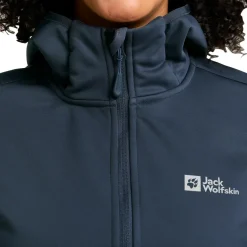 Jack Wolfskin Windhain Hoody softshell jas dames midnight sky