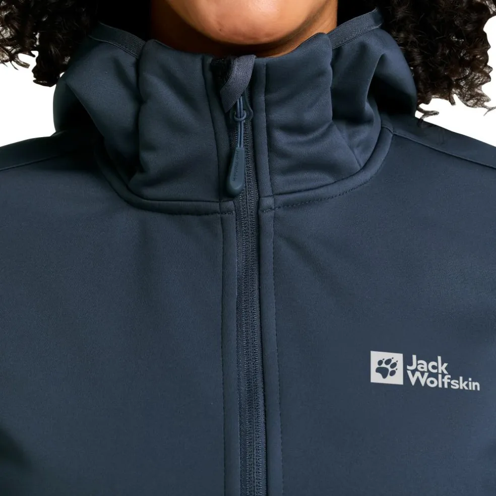 Jack Wolfskin Windhain Hoody softshell jas dames midnight sky