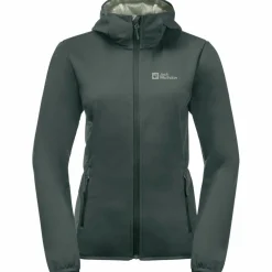Jack Wolfskin Windhain softshell jas dames slate green