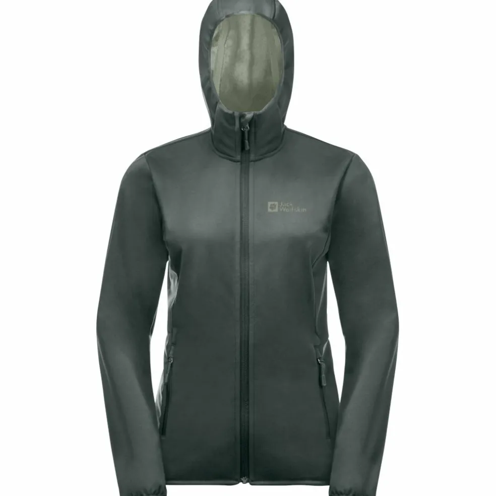 Jack Wolfskin Windhain softshell jas dames slate green