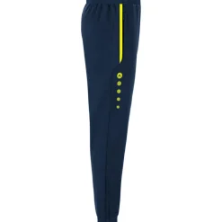 JAKO Allround Polyester trainingsbroek marine fluogeel