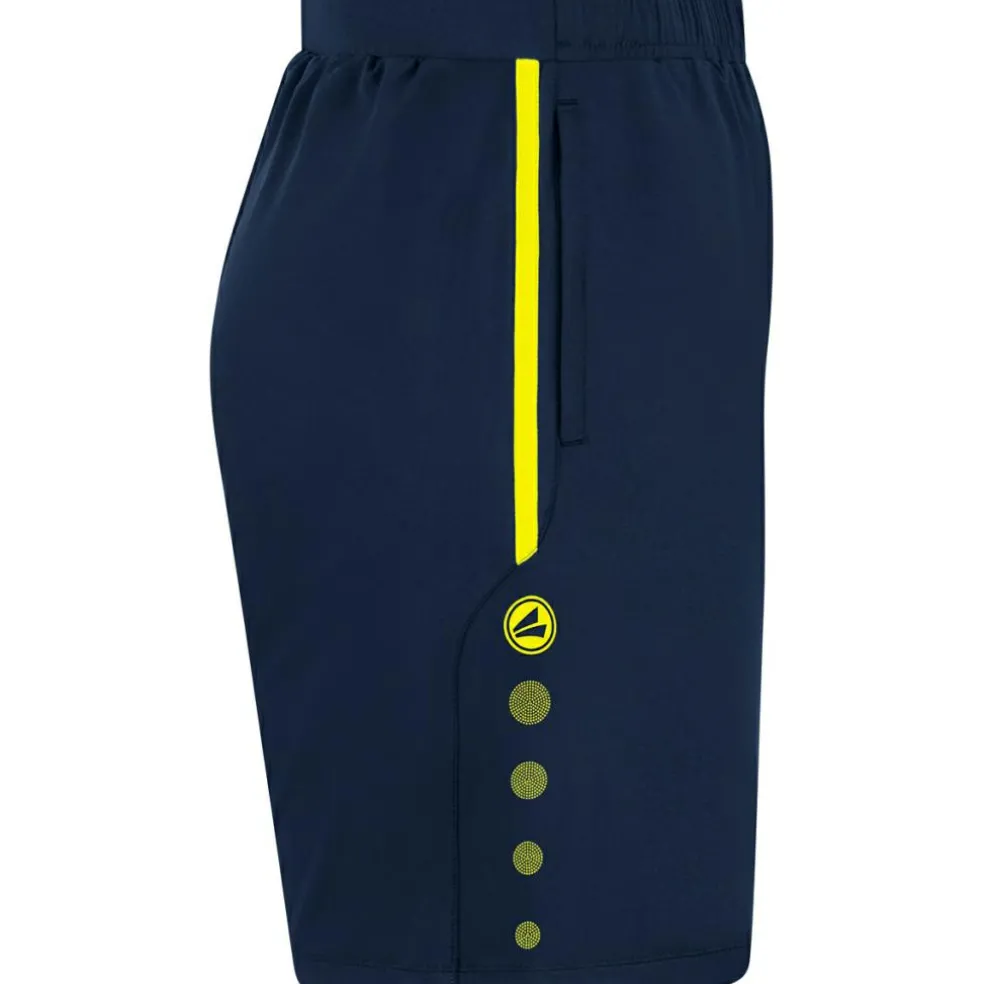 Jako Allround voetbalbroekje marine fluogeel