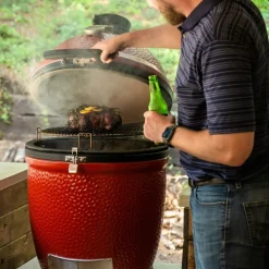 Kamado Joe Classic III stand alone houtskoolbarbecue red