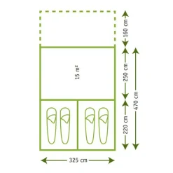 Karsten Lacerta tunneltent beige 2024