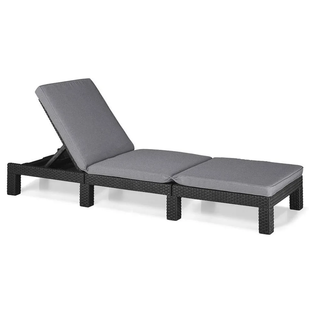 Keter Daytona Sunlounger ligbed graphite inclusief kussen