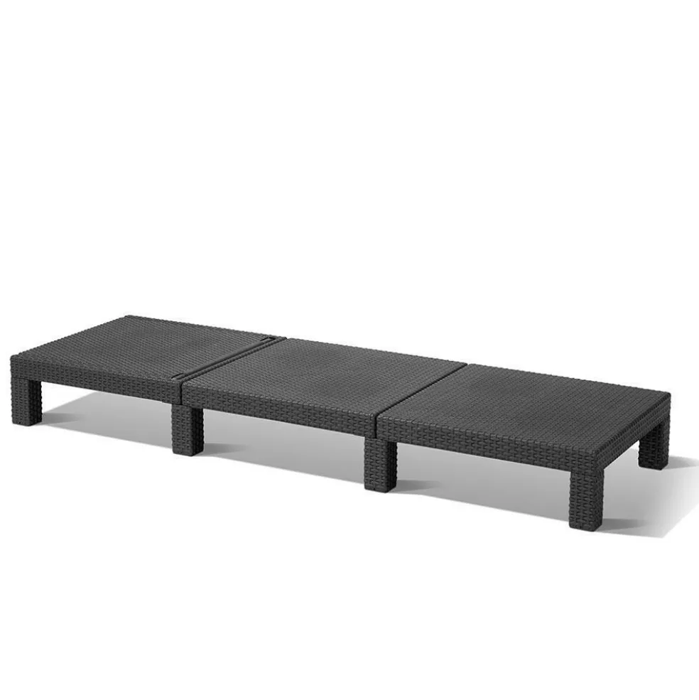 Keter Daytona Sunlounger ligbed graphite inclusief kussen