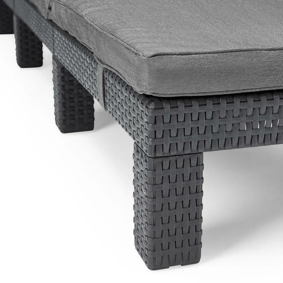 Keter Daytona Sunlounger ligbed graphite inclusief kussen