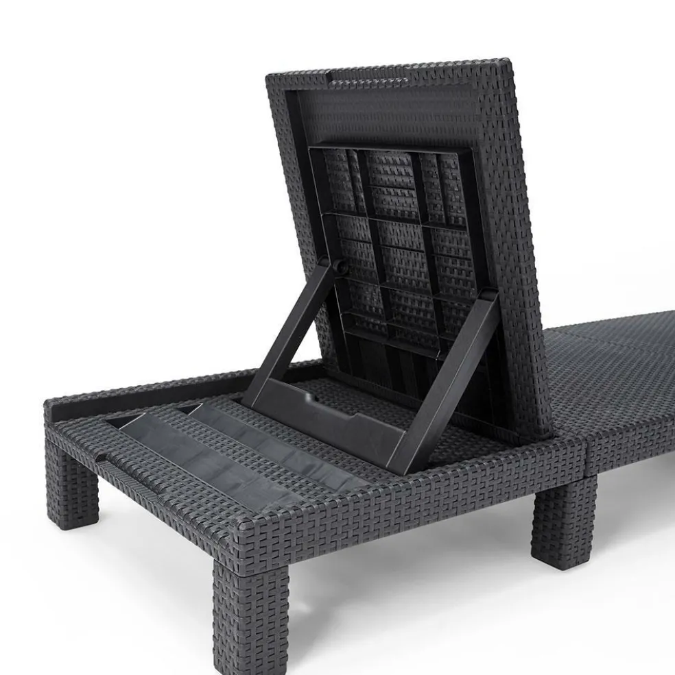 Keter Daytona Sunlounger ligbed graphite inclusief kussen