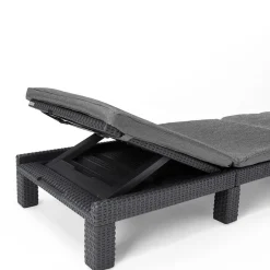 Keter Daytona Sunlounger ligbed graphite inclusief kussen