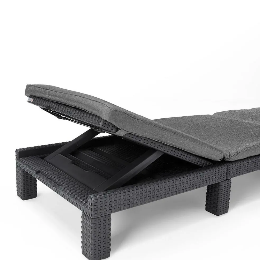 Keter Daytona Sunlounger ligbed graphite inclusief kussen