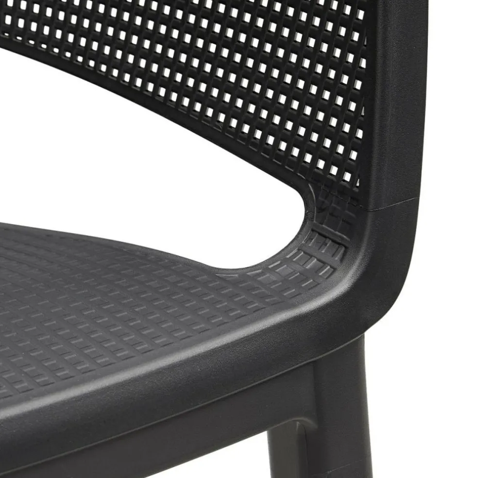 Keter Elisa stapelbare tuinstoel graphite