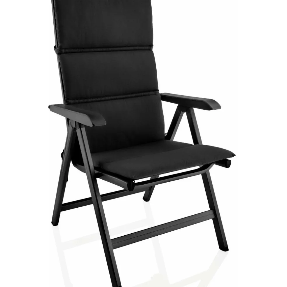 Kettler Basic Plus verstelbare tuinstoel antraciet inclusief kussen