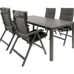 Kettler HPL 180 Basic Plus 4 verstelbaar tuinset jura antraciet