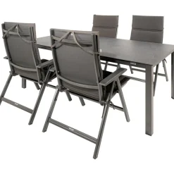 Kettler HPL 180 Basic Plus 4 verstelbaar tuinset jura  antraciet