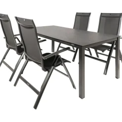 Kettler HPL 180 Legato 4 verstelbaar tuinset jura antraciet