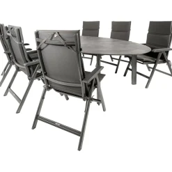 Kettler HPL Edge 240 Basic Plus 6 verstelbaar tuinset antraciet