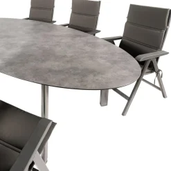 Kettler HPL Edge 240 Basic Plus 6 verstelbaar tuinset  antraciet