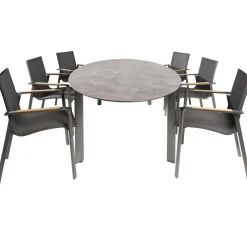 Kettler HPL Edge 240 Diamond 6 dining tuinset antraciet