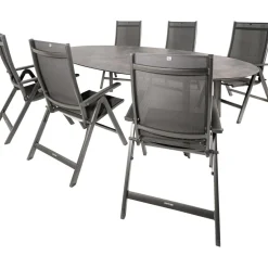 Kettler HPL Edge 240 Easy 6 verstelbaar tuinset antraciet