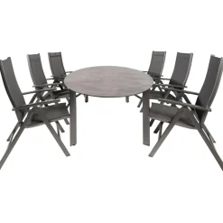 Kettler HPL Edge 240 Easy 6 verstelbaar tuinset antraciet