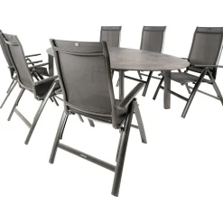 Kettler HPL Edge 240 Legato 6 verstelbaar tuinset antraciet