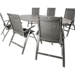 Kettler HPL Edge 240 Legato 6 verstelbaar tuinset  antraciet