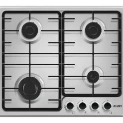 Klass RVS 4-pits kookplaat