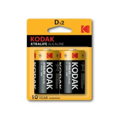 Kodak Xtralife Alkaline D batterij 2-pack