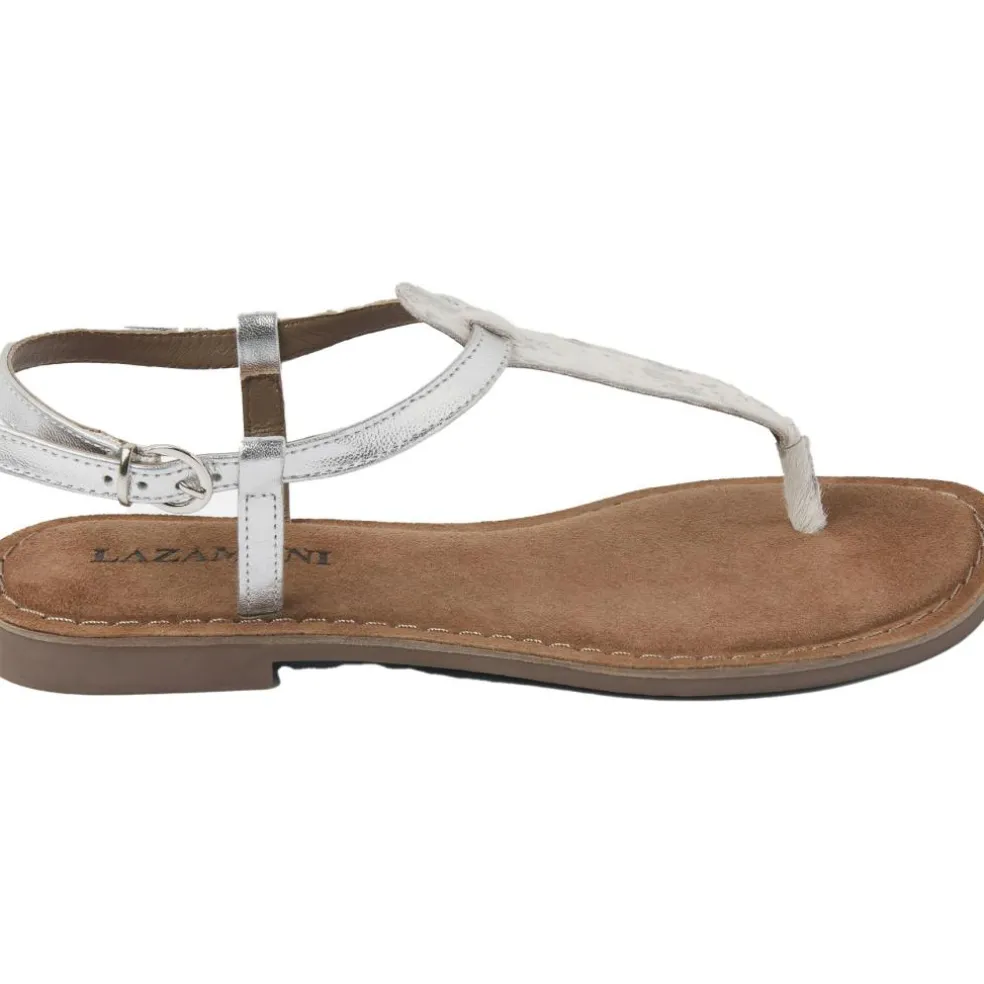 Lazamani 75.625 sandalen dames t-strap silver