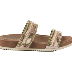 Lazamani 75.386 slippers dames 2-straps nude