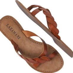 Lazamani Ava slippers dames tan