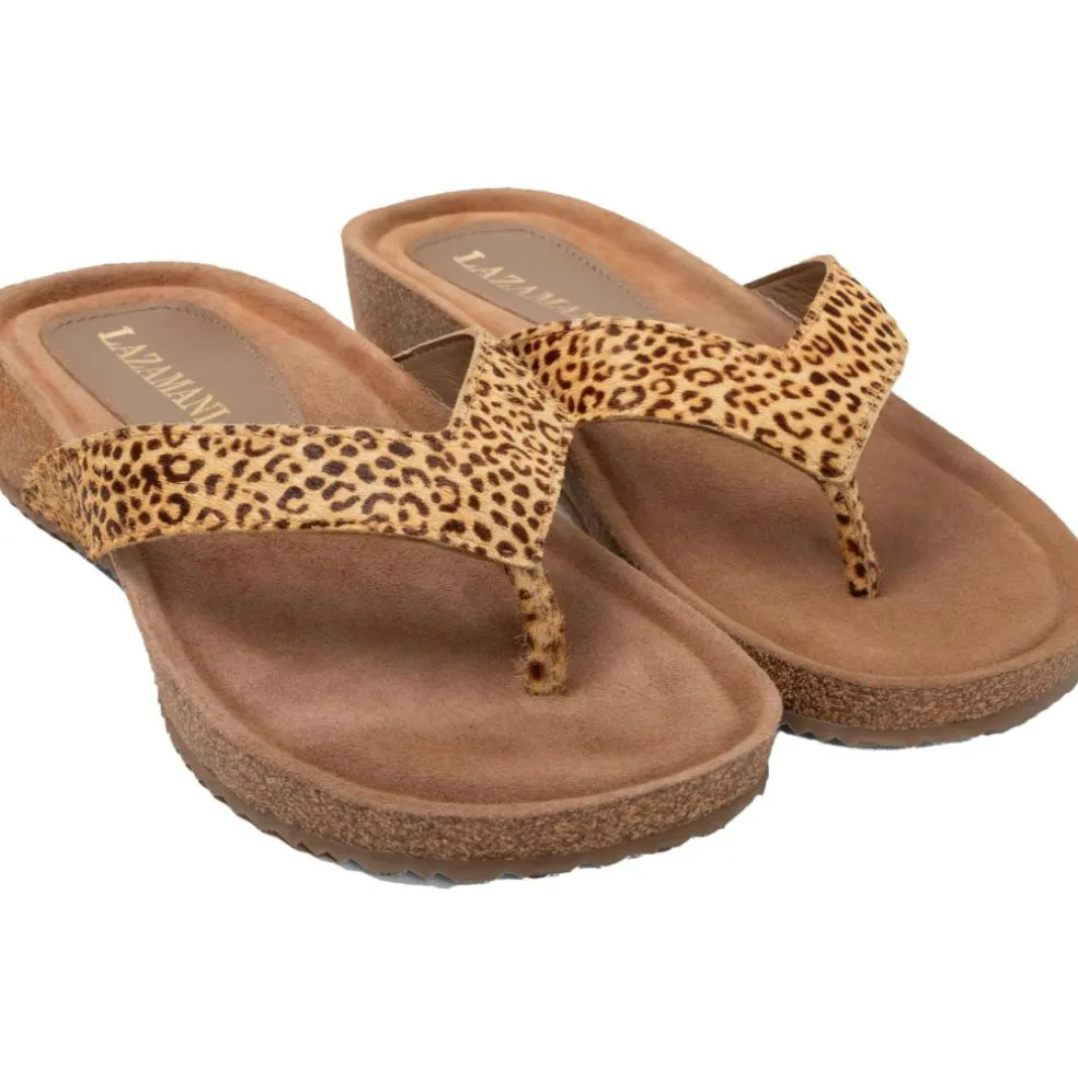 Lazamani Laura slippers dames leopard