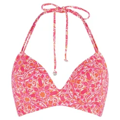 LingaDore Triangle bikinitop dames hot pink paisley