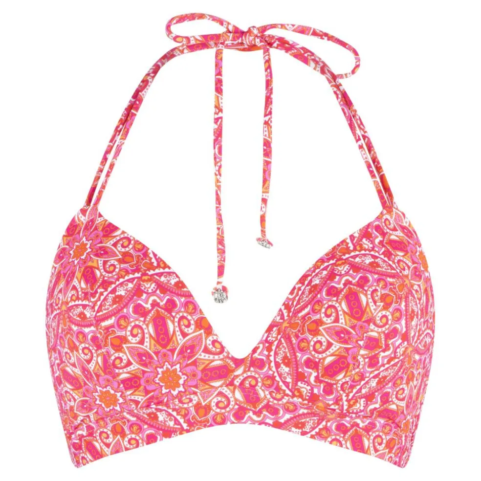 LingaDore Triangle bikinitop dames hot pink paisley