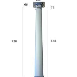 Lippert Tafelpoot aluminium met bovenknik standaard