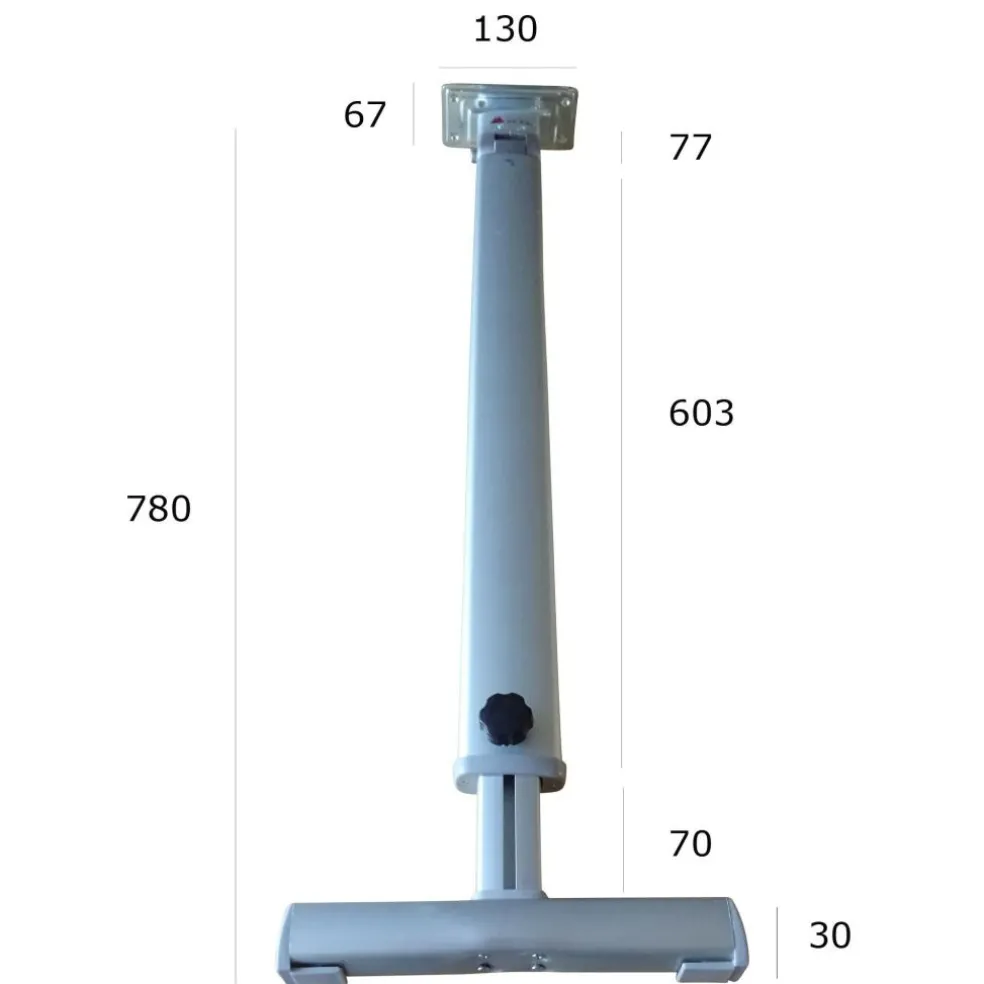 Lippert Tafelpoot aluminium bovenknik met verstelbare T-voet