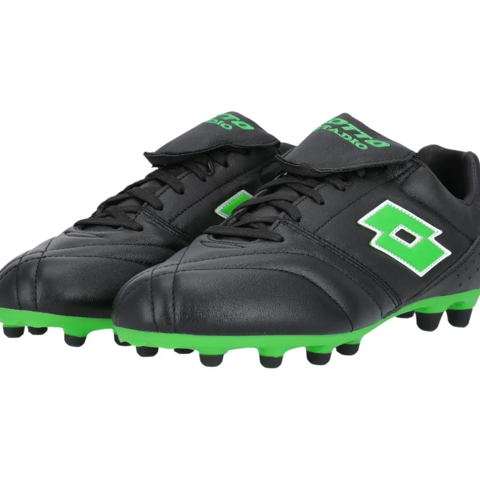 Lotto Stadio 200 FG voetbalschoenen heren all black spring green