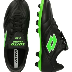 Lotto Stadio 200 III FG voetbalschoenen heren all black spring green