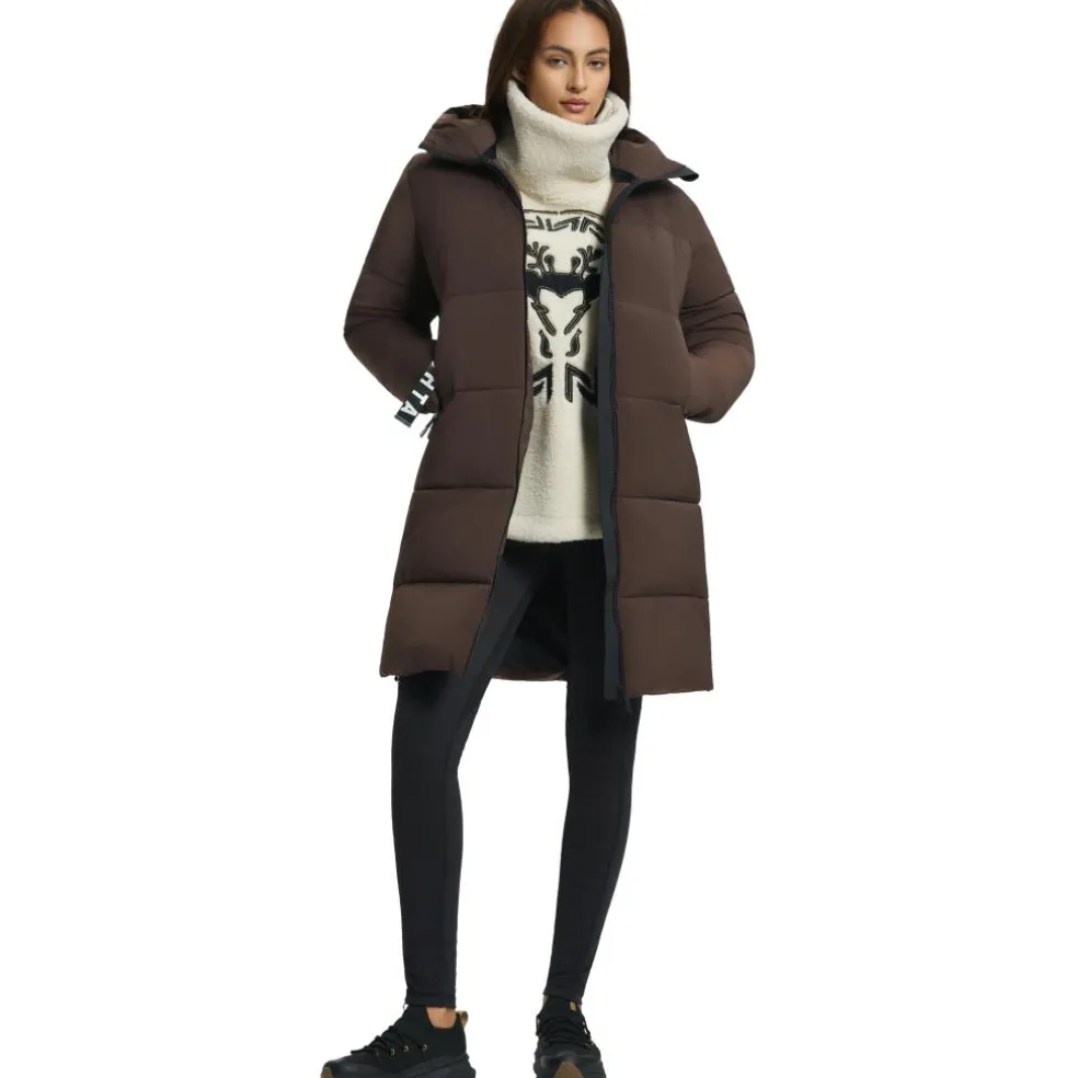 Luhta Eisele parka outdoor jack dames dark brown