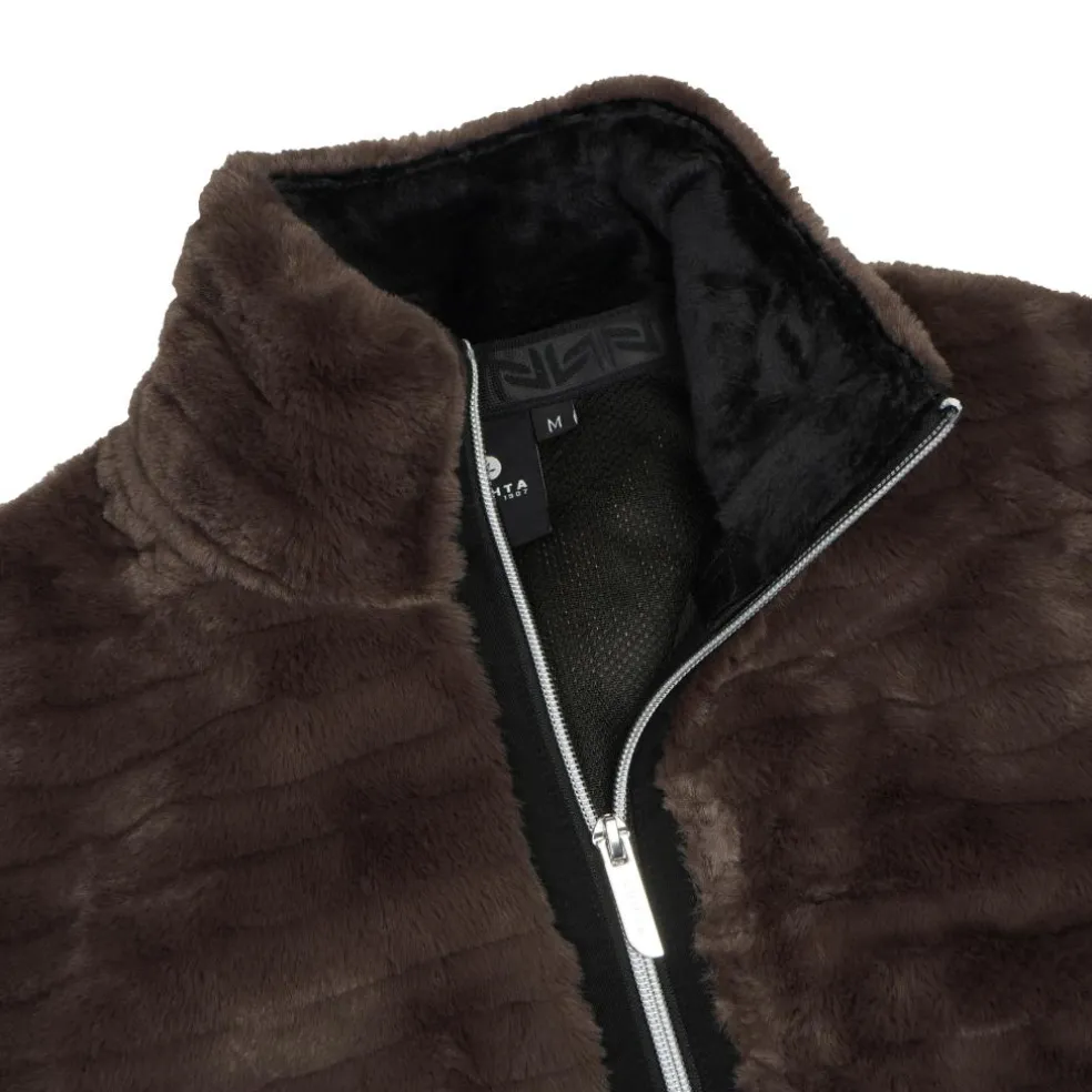 Luhta Isolahti fleece vest dames dark brown