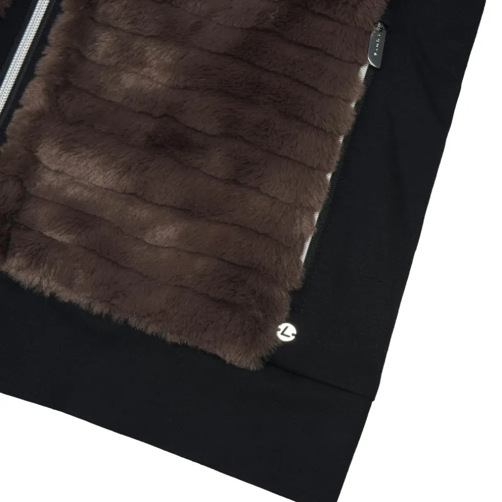 Luhta Isolahti fleece vest dames dark brown