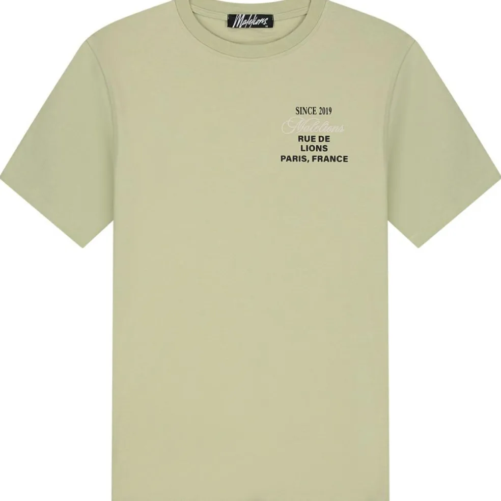 Malelions Design shirt heren light green