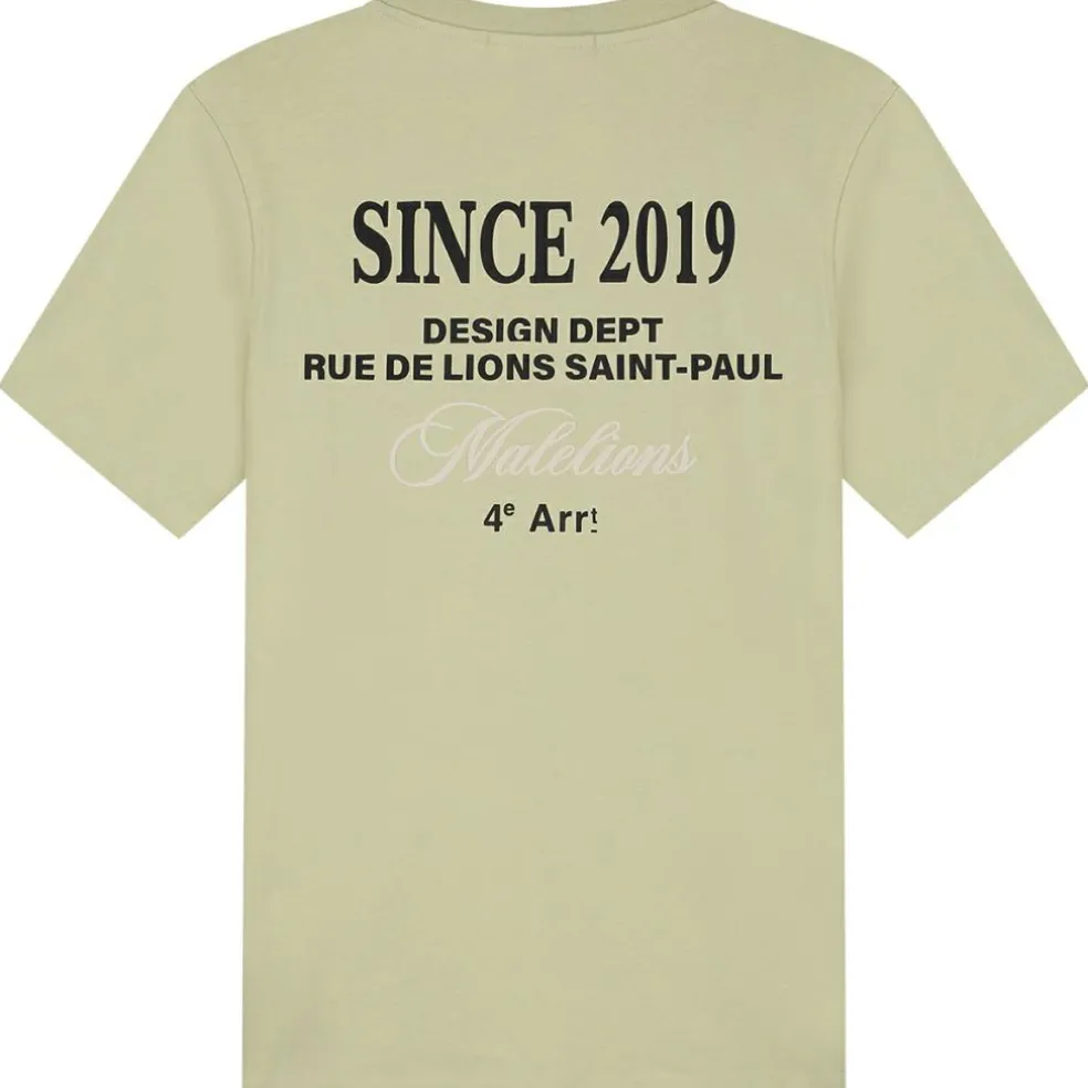 Malelions Design shirt heren light green
